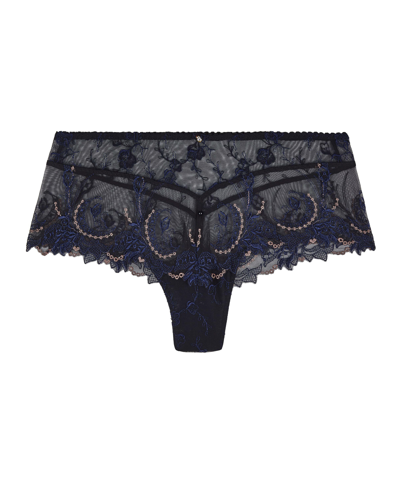 Underwired demi bra Aubade Amour Précieux (Cosmic blue)