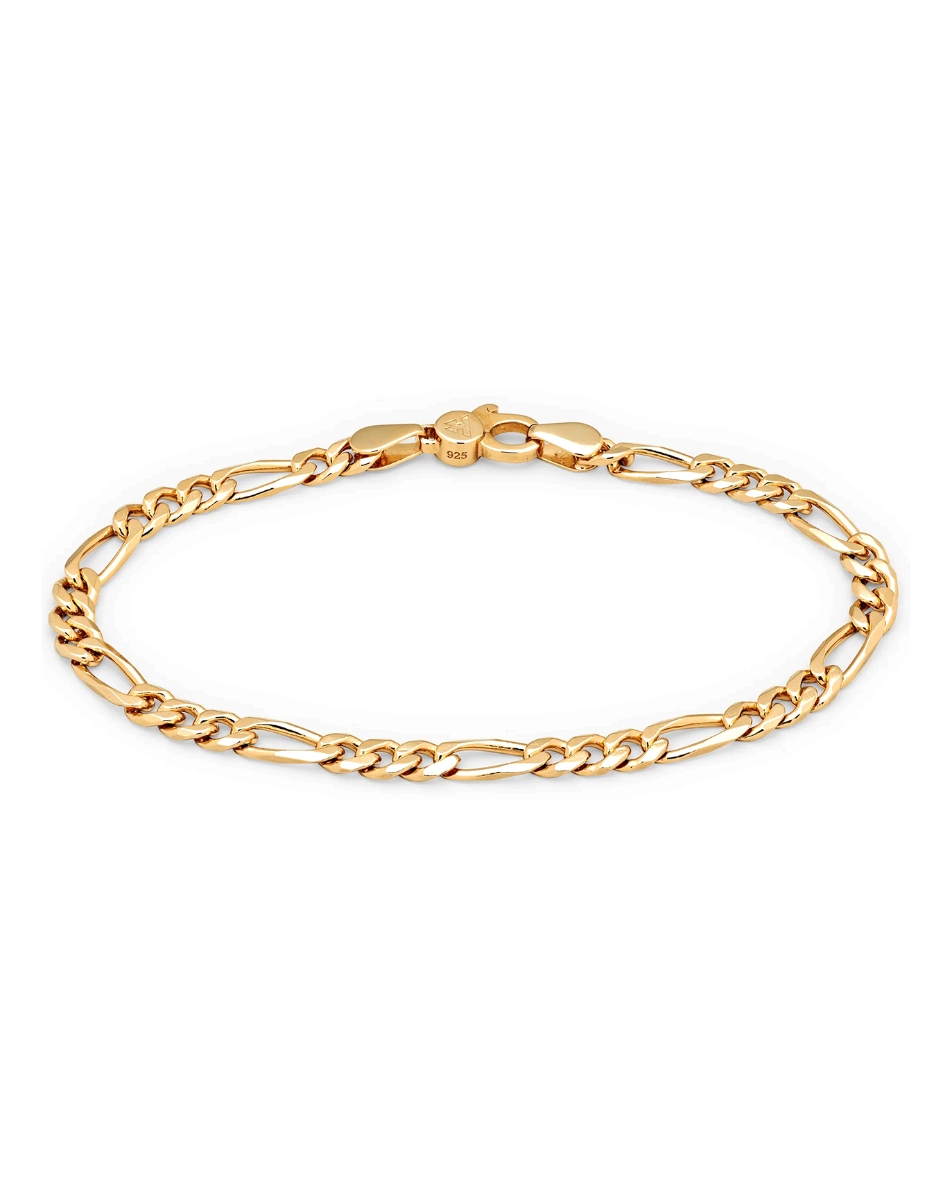 TOMWOOD B0FG43NA01S925-9K Figaro Bracelet Thick Gold 7 大量購入用