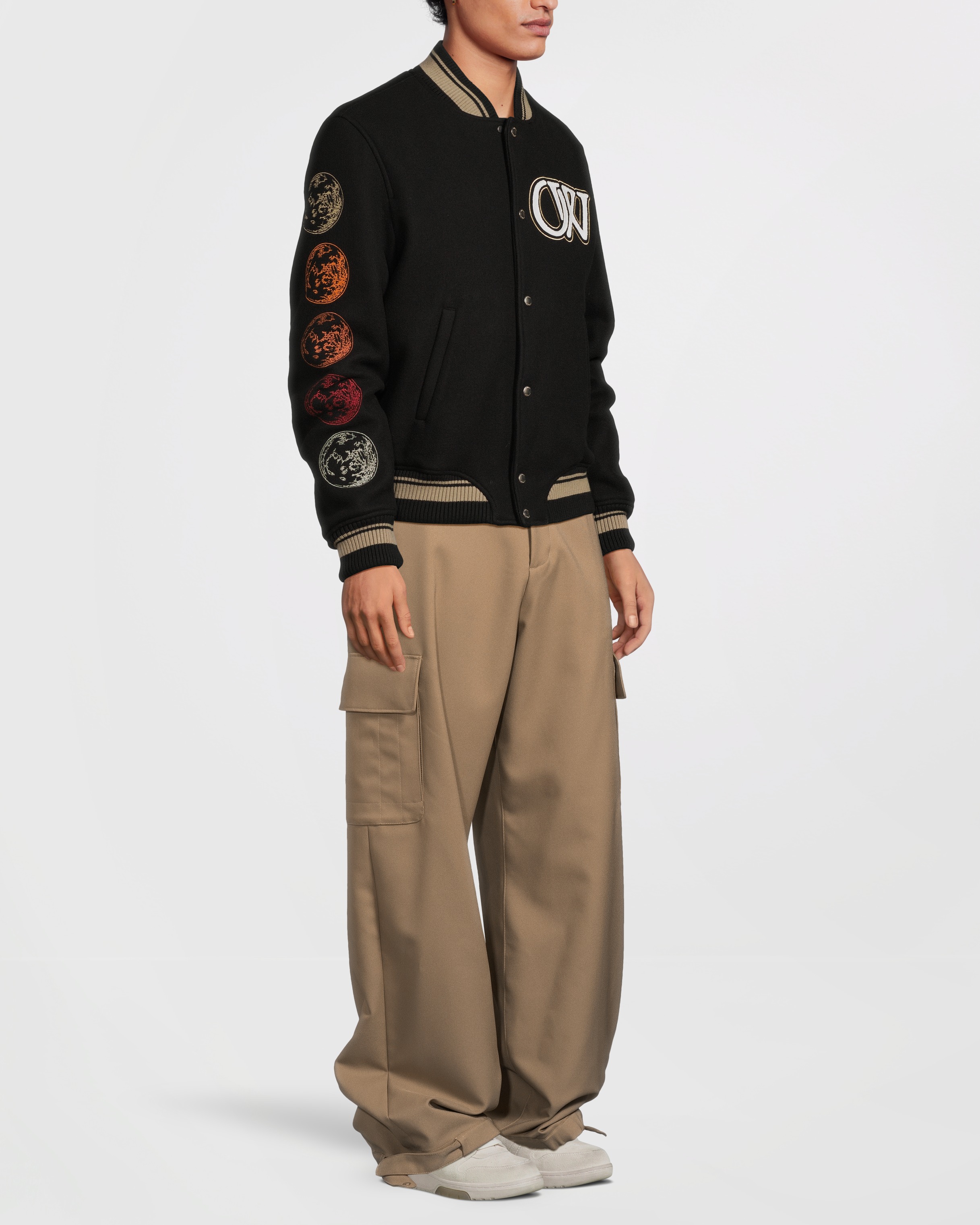 Off White Moon Phase Vars Bomber Jacket