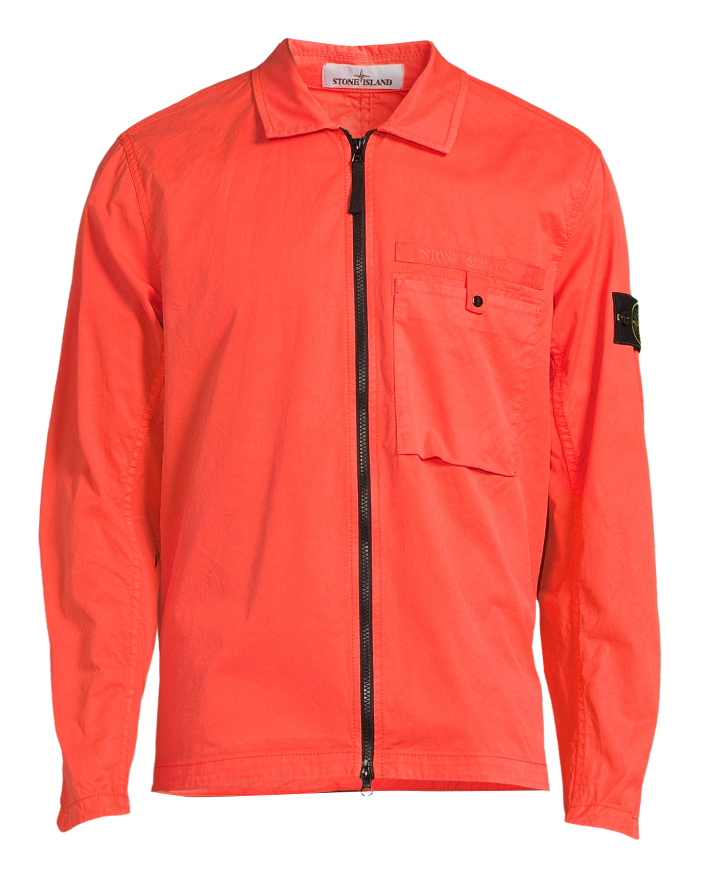 orange stone island overshirt