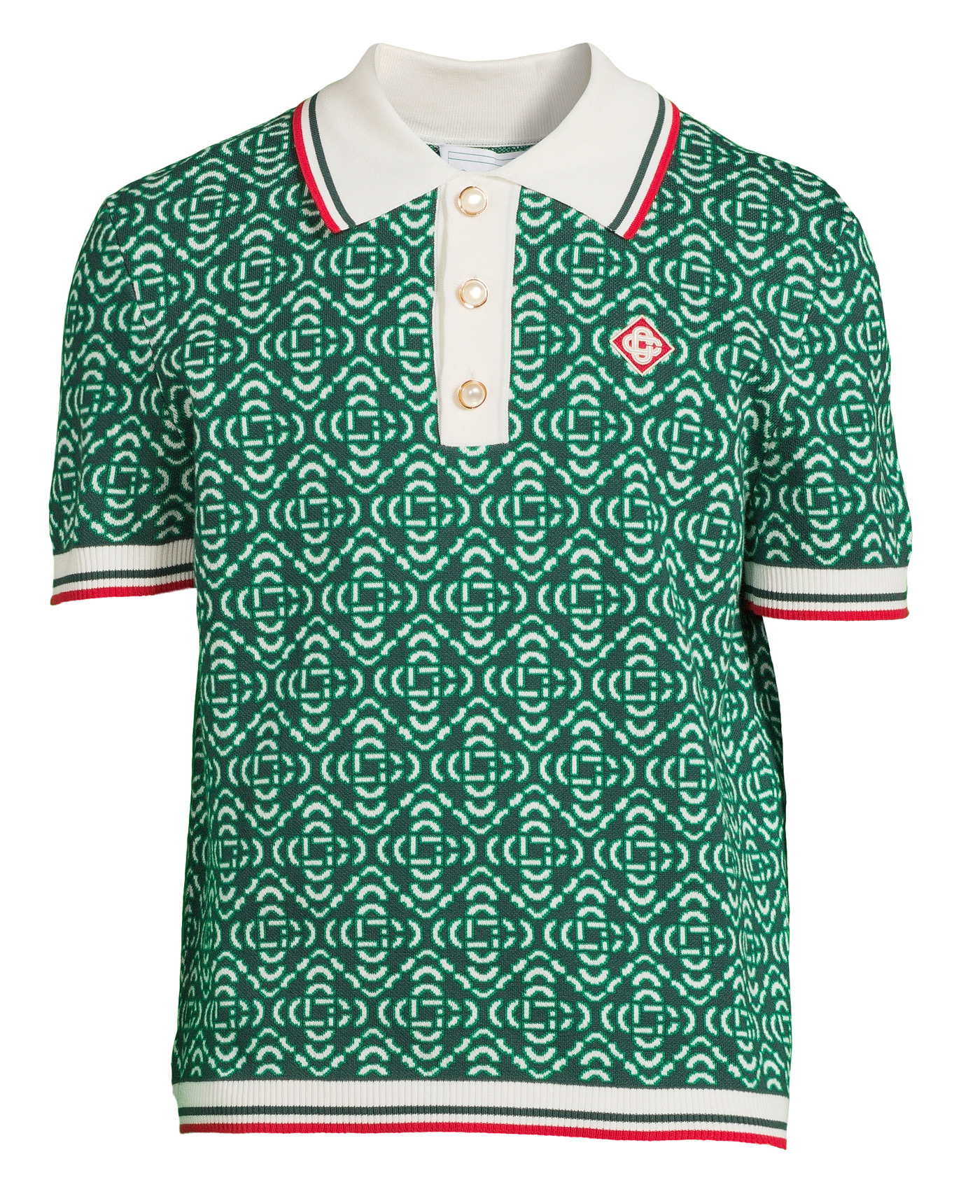 CASABLANCA Monogram-jacquard Track Jacket in Green for Men