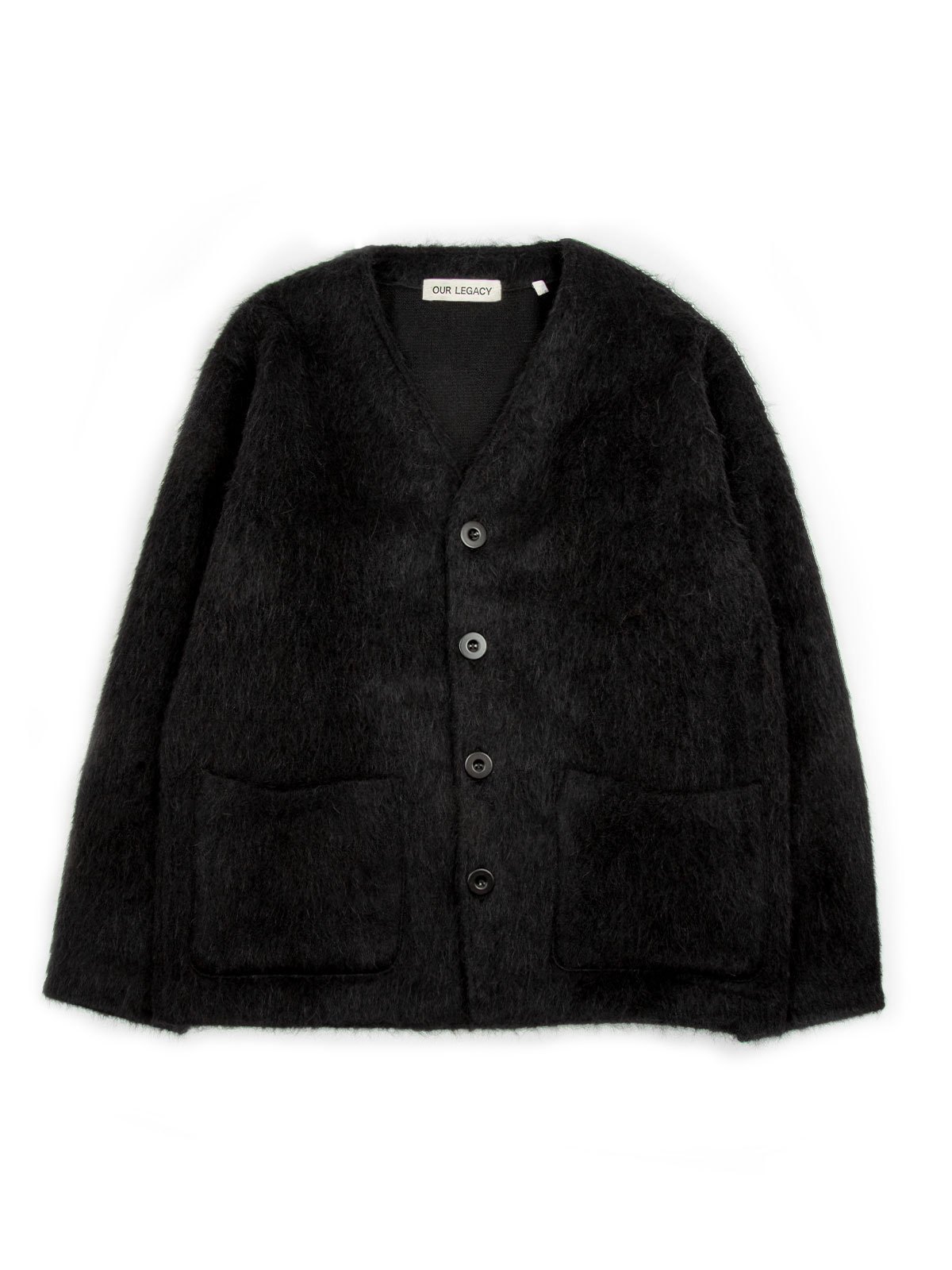 Our Legacy - Cardigan mohair black | NK