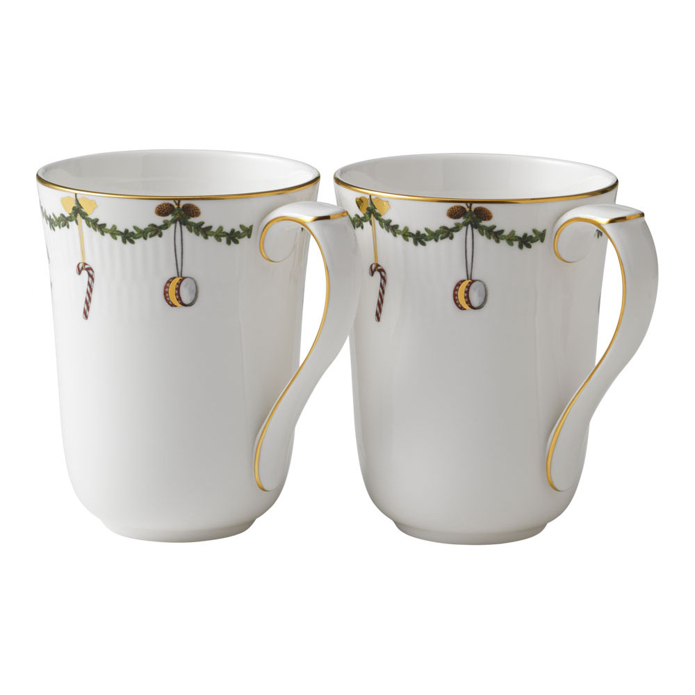 Royal Copenhagen Star fluted christmas mugg 2 pack r d vit 33 cl